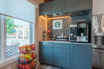 Complimentary coffee bar